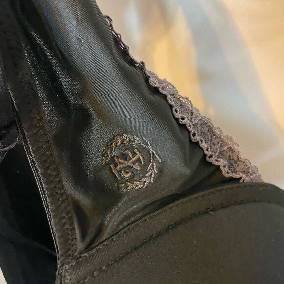 NEW Izod Bra 38C Black Padded Lined Underwire Solid Intimates Underwear Lace - Picture 4 of 6